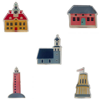 picture collage of different Rauma pins.