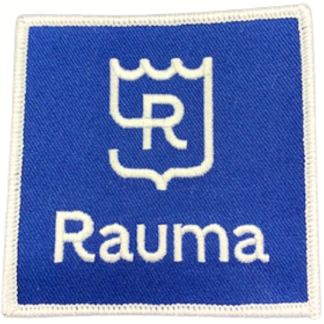 Haalarimerkki Rauma-logolla